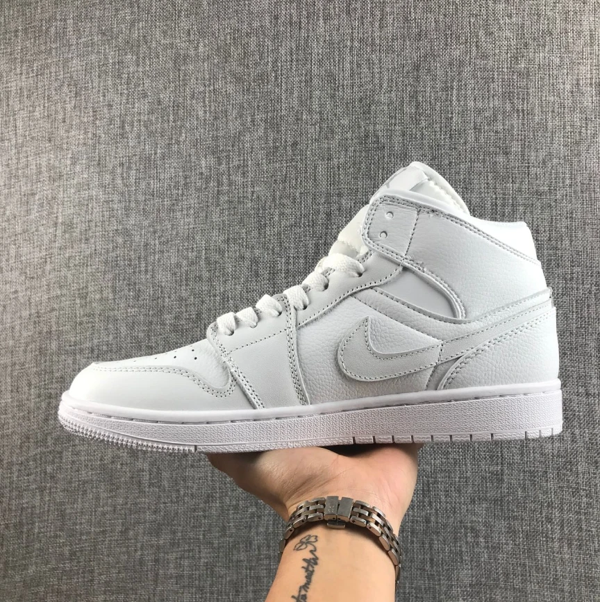 Air Jordan 1 Mid Triple White by Air Jordan