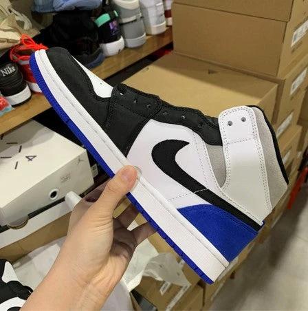 Air Jordan 1 Mid White Black Blue by Air Jordan