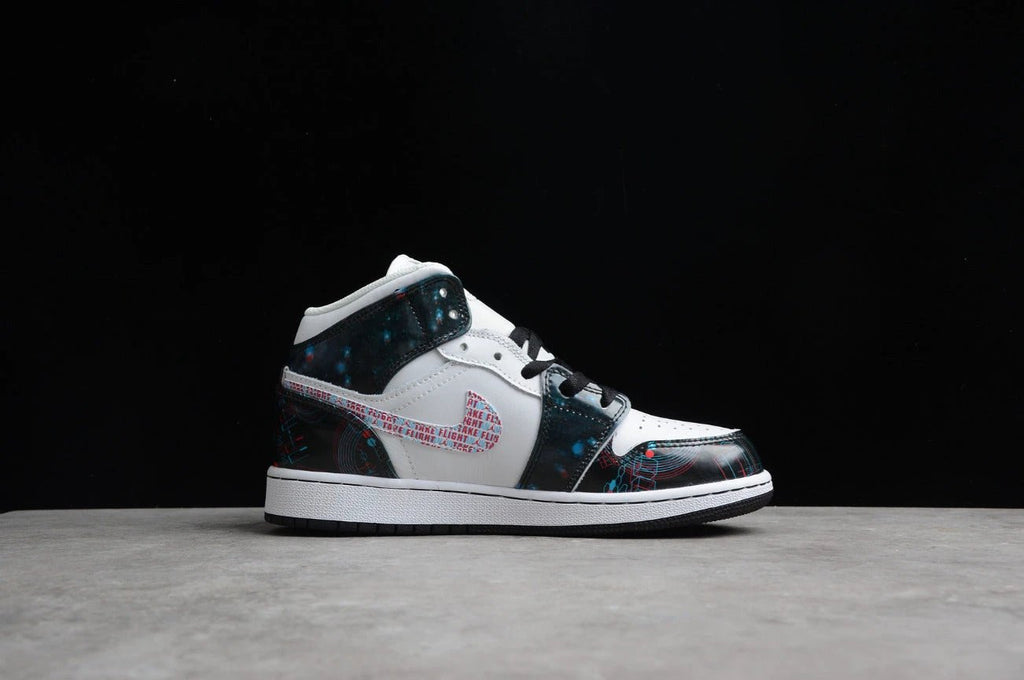 Air Jordan 1 Mid White Black Teal Tint by Air Jordan