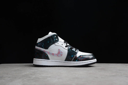 Air Jordan 1 Mid White Black Teal Tint by Air Jordan