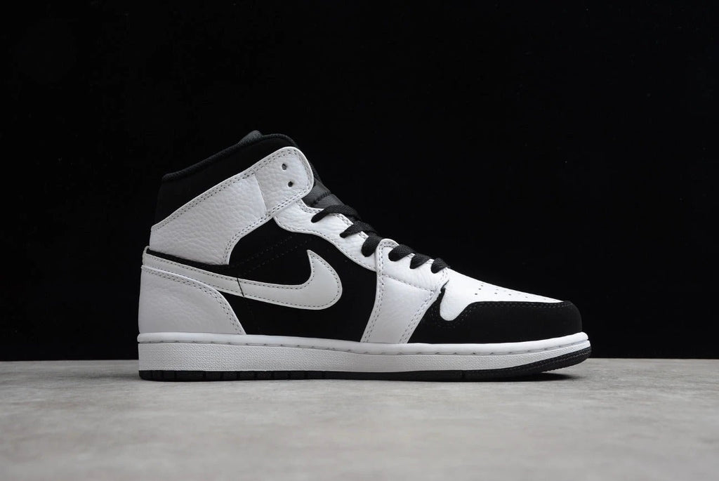 Air Jordan 1 Mid White Black by Air Jordan