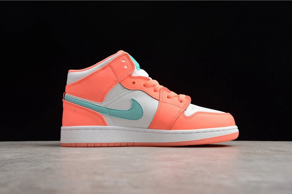 Air Jordan 1 Mid White Bright Orange by Air Jordan