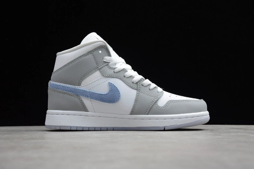 Air Jordan 1 Mid White Gray Blue by Air Jordan