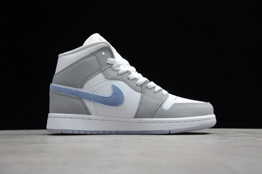 Air Jordan 1 Mid White Gray Blue by Air Jordan
