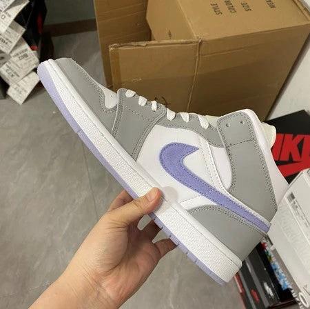 Air Jordan 1 Mid White Grey Blue by Air Jordan