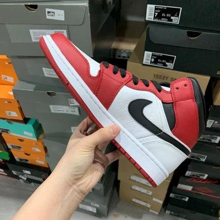 Air Jordan 1 Mid White Red Black Hook by Air Jordan