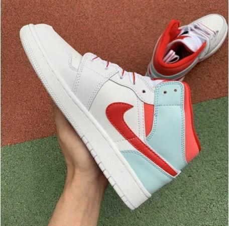 Air Jordan 1 Mid White Red Ice Blue by Air Jordan
