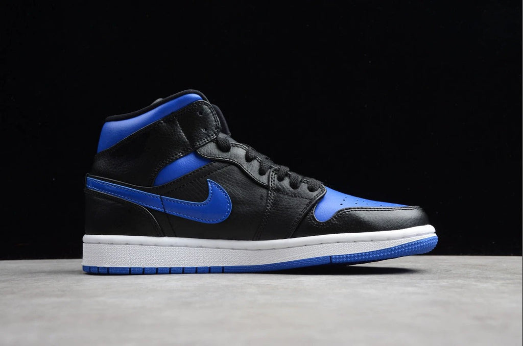 Air Jordan 1 Mid 'Black Hyper Royal' by Air Jordan