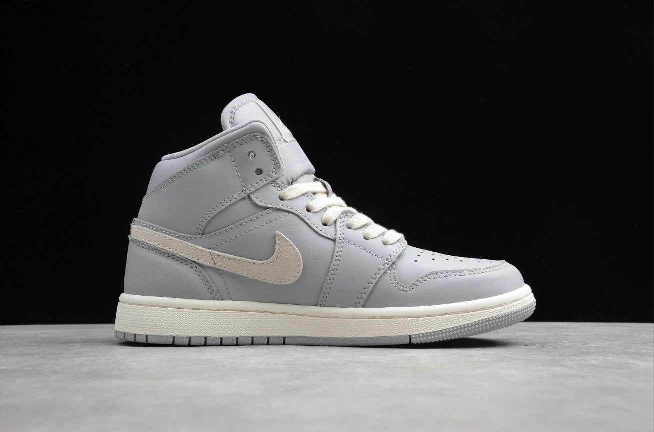 Air Jordan 1 Mid 'Grey Light Bone' by Air Jordan