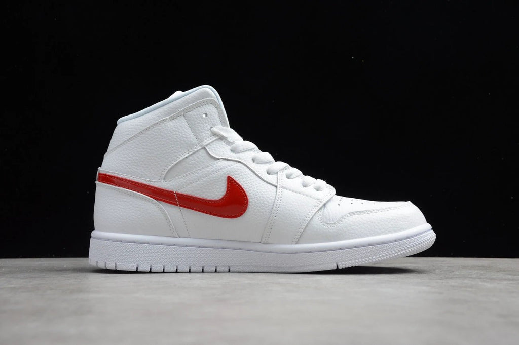 Air Jordan 1 Mid 'White University Red' by Air Jordan