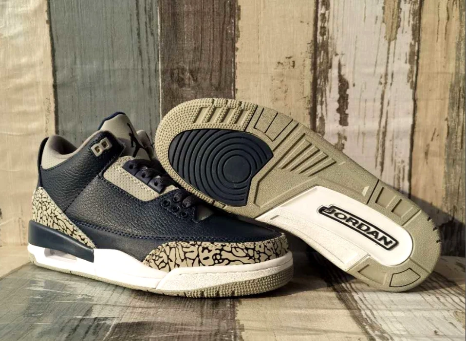 Air Jordan 3 Retro Black Varsity Red Cement Gray by Air Jordan