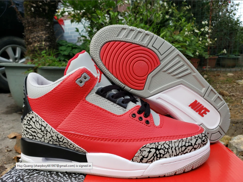 Air Jordan 3 Retro SE Fire Red Cement Grey by Air Jordan
