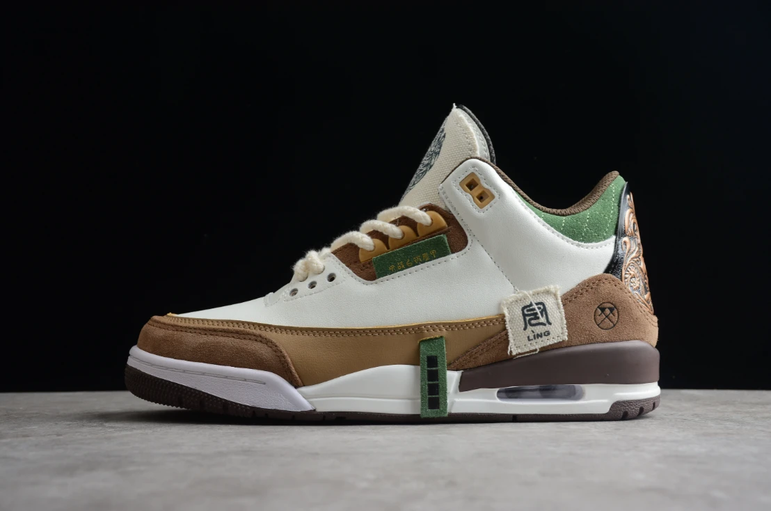 Air Jordan 3 Retro SE White Dark Brown Green by Air Jordan