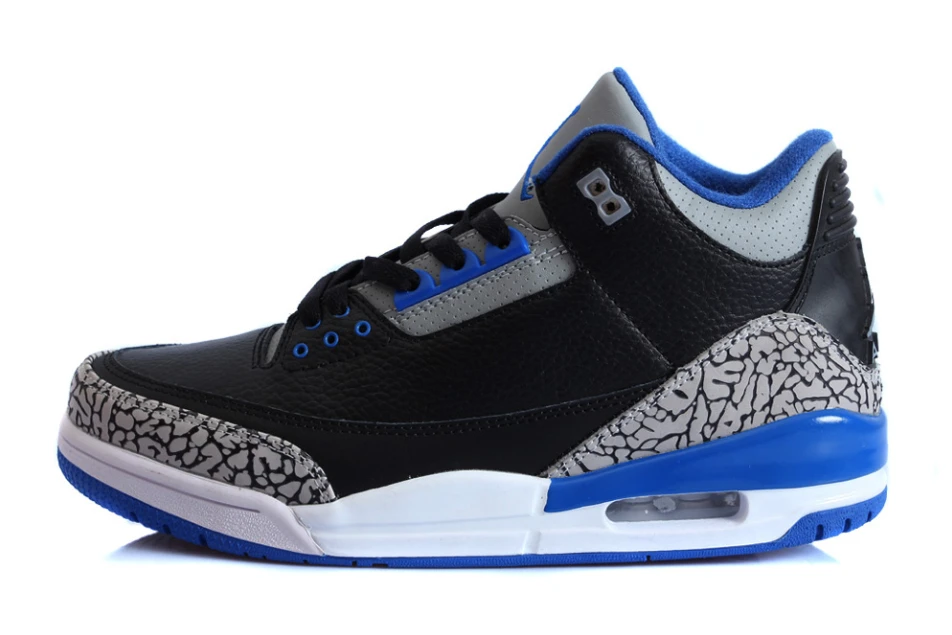 Air Jordan 3 Retro Sport Blue Black Cement True Blue by Air Jordan