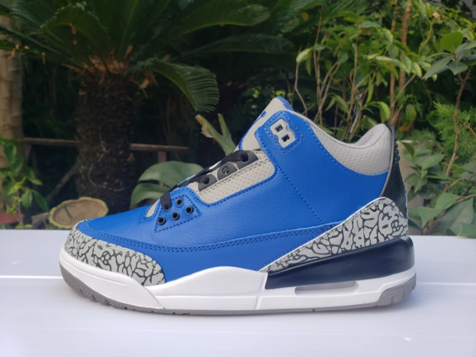 Air Jordan 3 Retro Varsity Royal Black Cement by Air Jordan