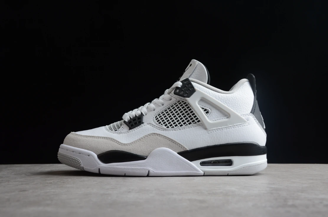 Air Jordan 4 Pale White Military Black by Air Jordan