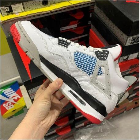 Air Jordan 4 SE White Red Blue Cement by Air Jordan