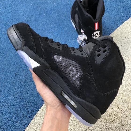 Air Jordan 5 Paris Saint-Germain Black Silver by Air Jordan