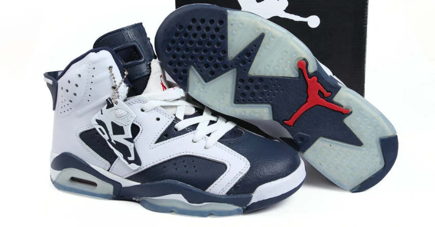 Air Jordan 6 Retro Olympic White and Midnight Navy by Air Jordan
