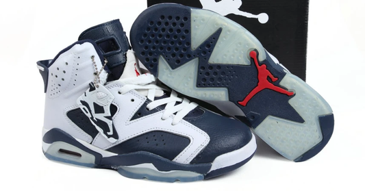 Air Jordan 6 Retro Olympic White and Midnight Navy by Air Jordan