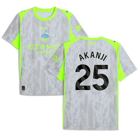 Akanji 25 Manchester City 2025-26 Third Men Jersey – Gray by Soccer Jersey