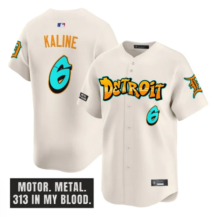 Al Kaline Jersey #6 Detroit Tigers Graffiti Motor City Edition Stitched Cream by My Store