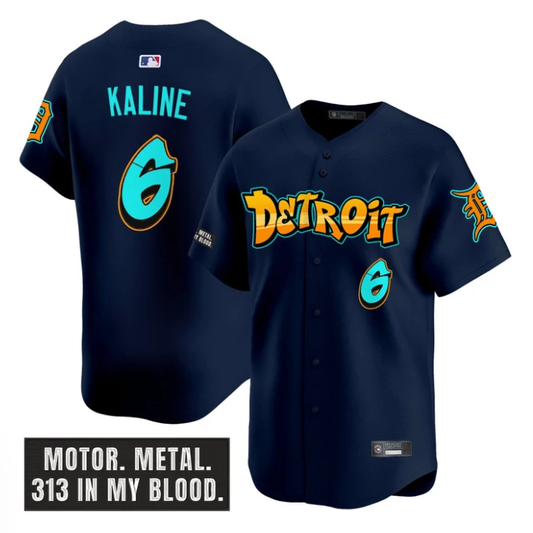Al Kaline Jersey #6 Detroit Tigers Graffiti Motor City Edition Stitched Navy by My Store