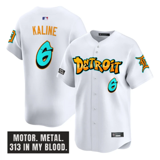 Al Kaline Jersey #6 Detroit Tigers Graffiti Motor City Edition Stitched White by My Store