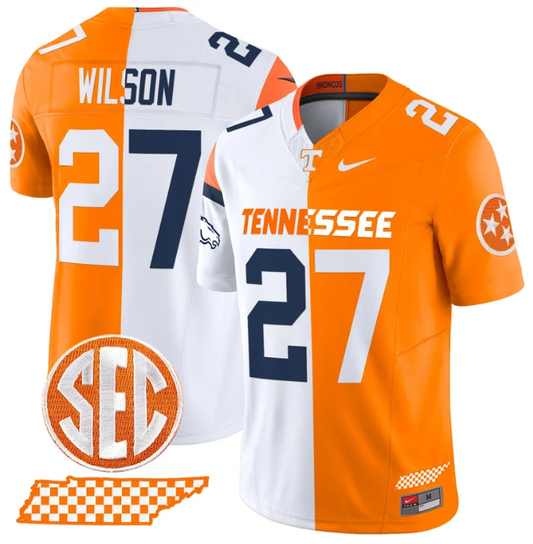 Al Wilson Jersey #27 Tennessee Volunteers Split Vapor Football Stitched by NCAA Football Jersey