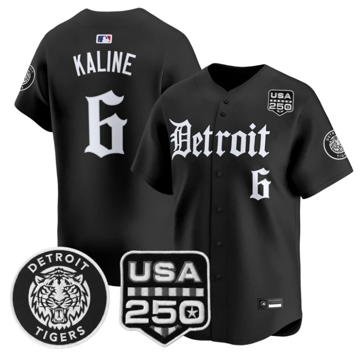 Al Kaline Jersey #6 Detroit Tigers Gothic Edition Vapor Stitched by My Store
