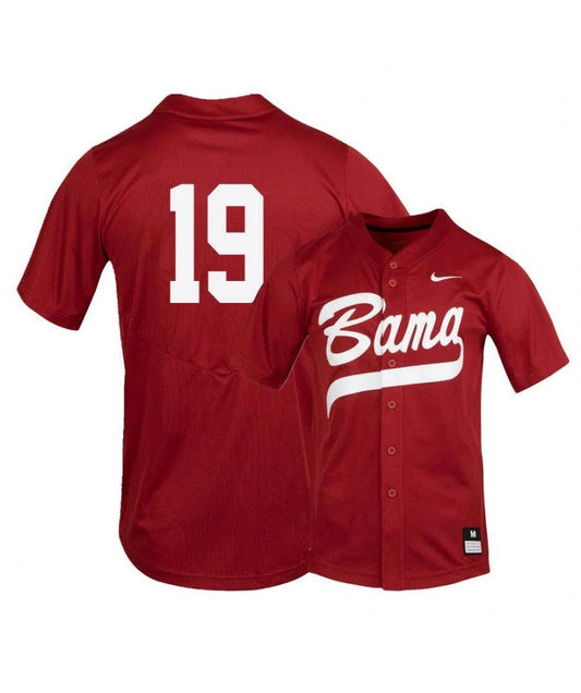 Alabama Crimson Tide 19 Sam Praytor Red College Baseball Jersey by My Store