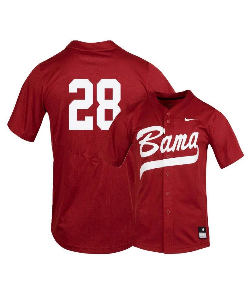 Alabama Crimson Tide 28 Gentry Tyler Red College Baseball Jersey by My Store