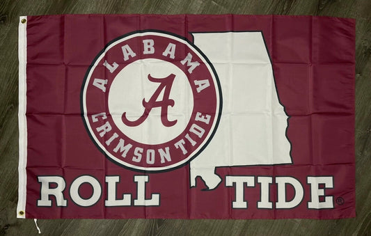 Alabama Crimson Tide Flag 3x5 ft Sports State Banner Man-Cave Garage by flagsjustdoit