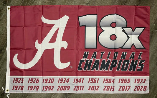Alabama Crimson Tide National Champions Flag 3x5 Football Banner Man-Cave by flagsjustdoit