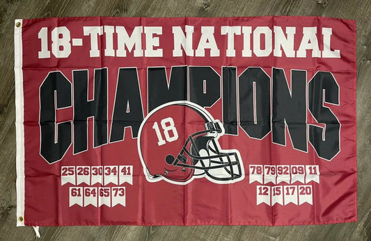 Alabama Crimson Tide National Champions Flag 3x5 ft Football Banner Man-Cave by flagsjustdoit