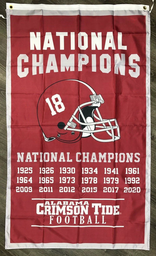 Alabama Crimson Tide National Champions Flag Vertical 3x5 ft Football Banner Man-Cave by flagsjustdoit