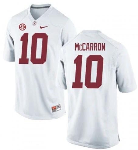 Alabama Crimson Tide #10 AJ McCarron NCAA Football Jersey White by My Store