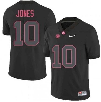 Alabama Crimson Tide #10 Mac Jones Football Black Jersey by My Store