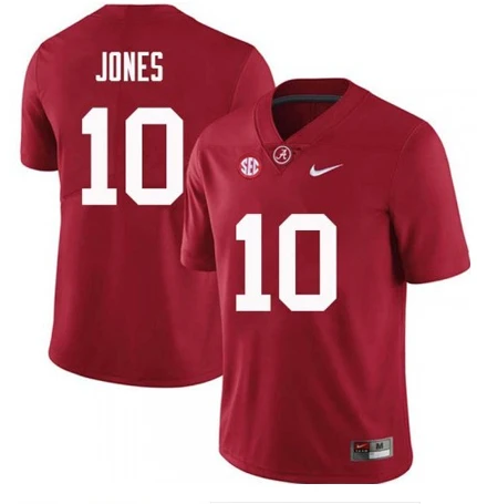 Alabama Crimson Tide #10 Mac Jones Football Jersey Red by My Store