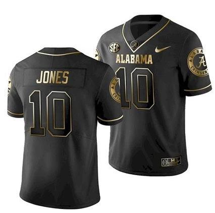 Alabama Crimson Tide #10 Mac Jones NCAA Football Jersey Black by My Store