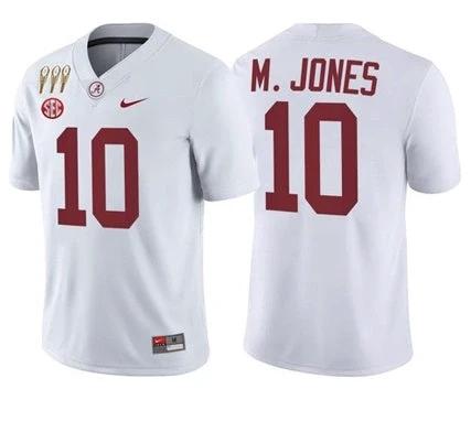 Alabama Crimson Tide #10 Mac Jones NCAA Football Jersey White by My Store