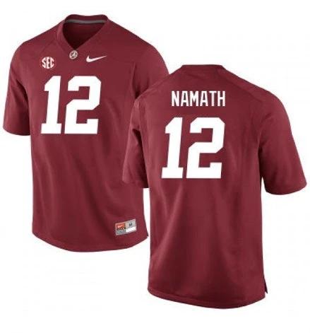 Alabama Crimson Tide #12 Joe Namath NCAA Football Jersey Red by My Store
