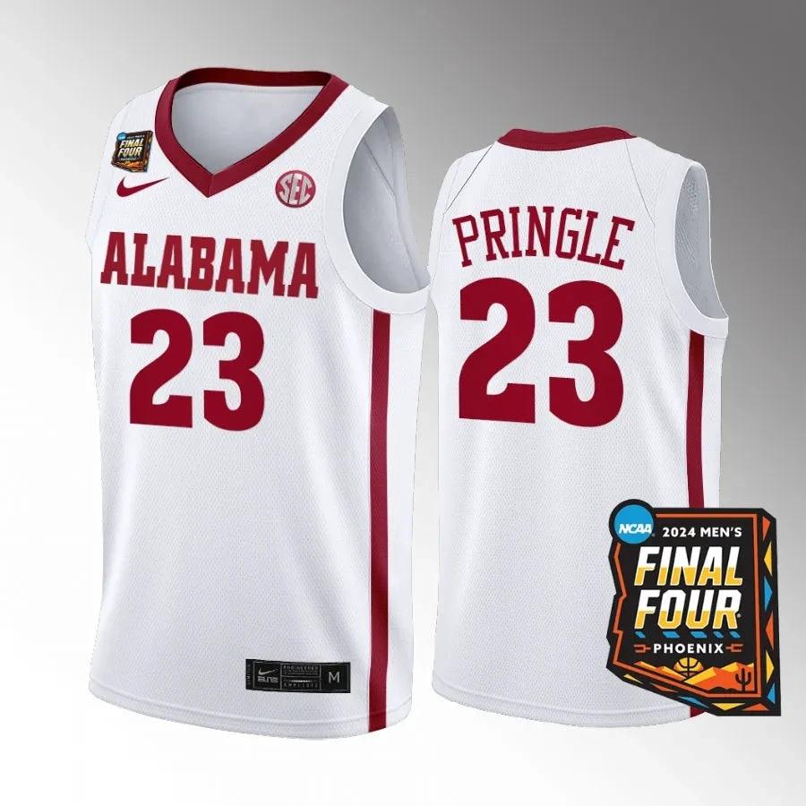 Alabama Crimson Tide #23 Nick Pringle Jersey 2024 NCAA March Madness Final Four by My store basketball