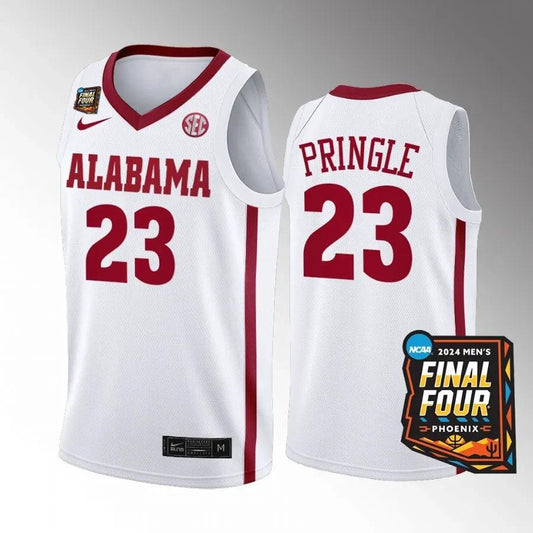 Alabama Crimson Tide #23 Nick Pringle Jersey 2024 NCAA March Madness Final Four by My store basketball