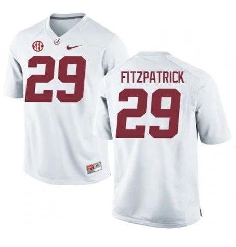 Alabama Crimson Tide #29 Minkah Fitzpatrick NCAA Football Jersey White by My Store