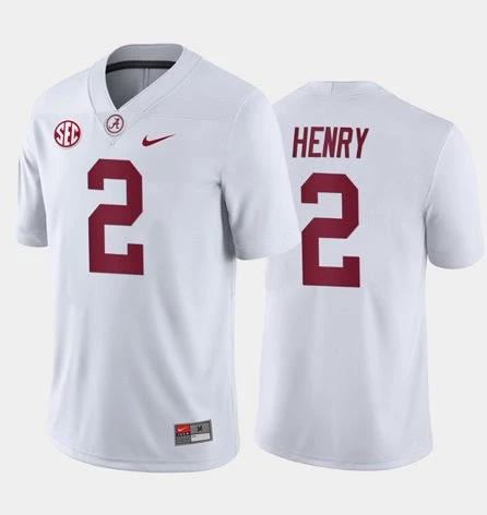 Alabama Crimson Tide #2 Derrick Henry Color Stitched Jersey White by My Store