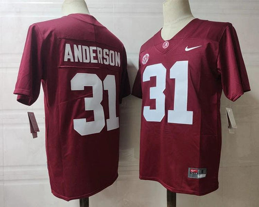 Alabama Crimson Tide #31 Anderson NCAA Football Jersey Red by My Store