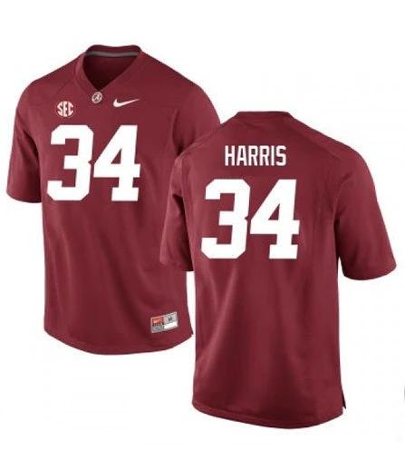 Alabama Crimson Tide #34 Damien Harris NCAA Football Jersey Red by My Store