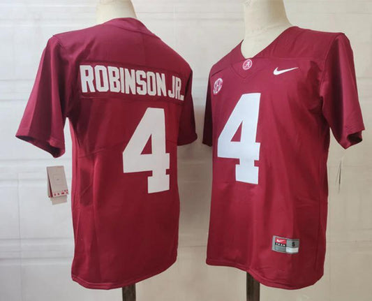 Alabama Crimson Tide #4 Robinson JR. NCAA Football Jersey Red by My Store