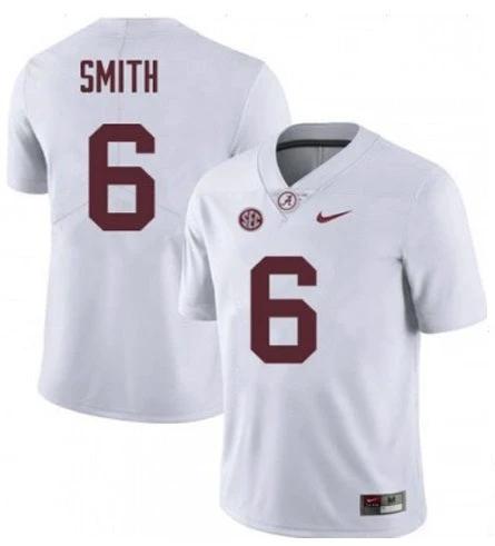 Alabama Crimson Tide #6 DeVonta Smith College Football Jersey White by My Store